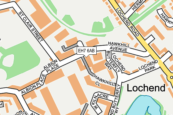 EH7 6AB map - OS OpenMap – Local (Ordnance Survey)