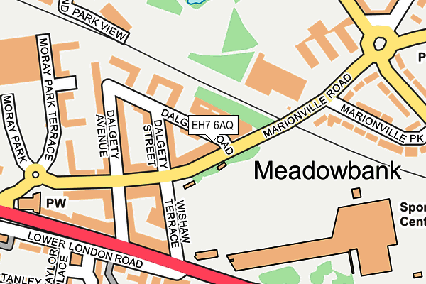 EH7 6AQ map - OS OpenMap – Local (Ordnance Survey)