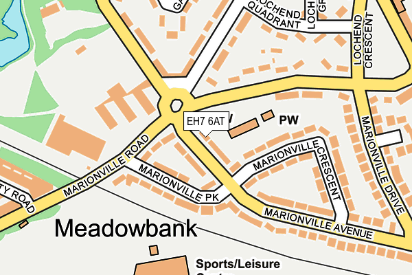 EH7 6AT map - OS OpenMap – Local (Ordnance Survey)