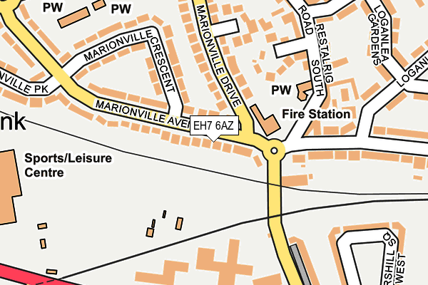 EH7 6AZ map - OS OpenMap – Local (Ordnance Survey)