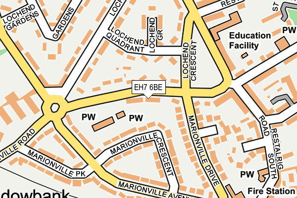 EH7 6BE map - OS OpenMap – Local (Ordnance Survey)