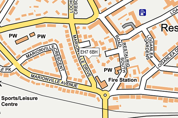 EH7 6BH map - OS OpenMap – Local (Ordnance Survey)