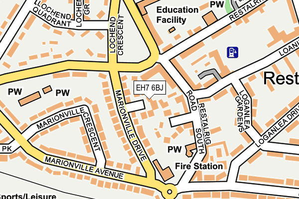 EH7 6BJ map - OS OpenMap – Local (Ordnance Survey)