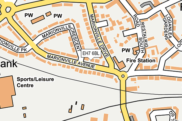 EH7 6BL map - OS OpenMap – Local (Ordnance Survey)