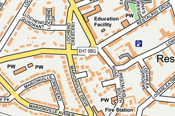 EH7 6BQ map - OS OpenMap – Local (Ordnance Survey)