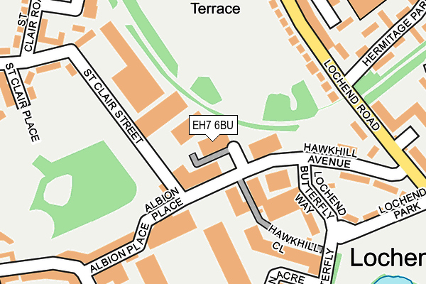 EH7 6BU map - OS OpenMap – Local (Ordnance Survey)