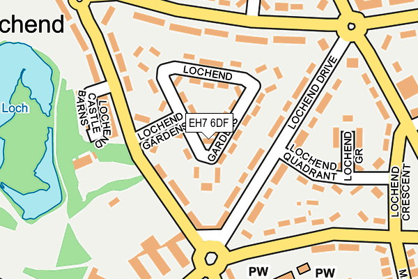 EH7 6DF map - OS OpenMap – Local (Ordnance Survey)