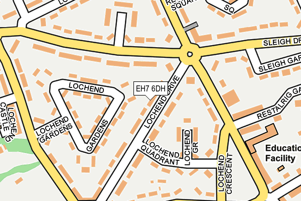 EH7 6DH map - OS OpenMap – Local (Ordnance Survey)