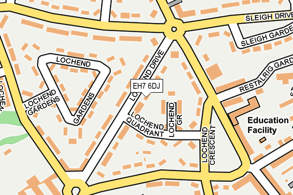 EH7 6DJ map - OS OpenMap – Local (Ordnance Survey)