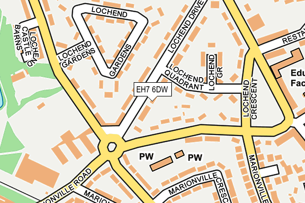 EH7 6DW map - OS OpenMap – Local (Ordnance Survey)