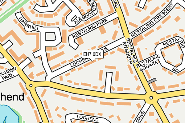 EH7 6DX map - OS OpenMap – Local (Ordnance Survey)