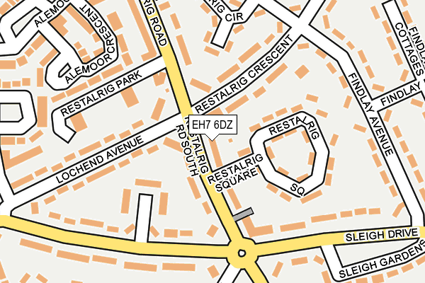 EH7 6DZ map - OS OpenMap – Local (Ordnance Survey)