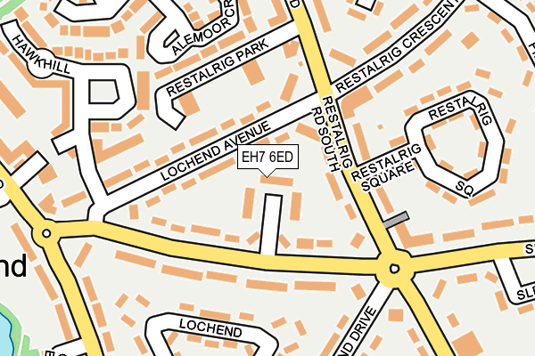 EH7 6ED map - OS OpenMap – Local (Ordnance Survey)