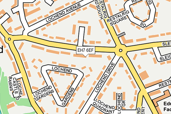 EH7 6EF map - OS OpenMap – Local (Ordnance Survey)