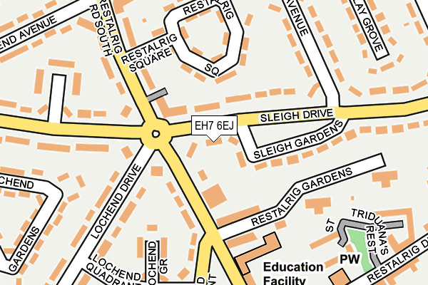 EH7 6EJ map - OS OpenMap – Local (Ordnance Survey)