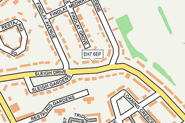 EH7 6EP map - OS OpenMap – Local (Ordnance Survey)