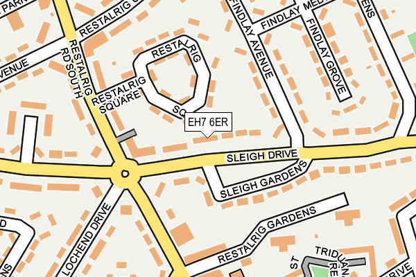 EH7 6ER map - OS OpenMap – Local (Ordnance Survey)
