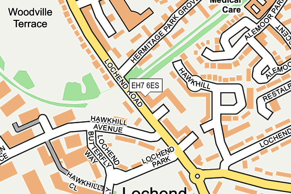 EH7 6ES map - OS OpenMap – Local (Ordnance Survey)