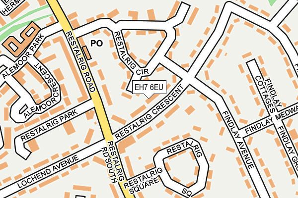 EH7 6EU map - OS OpenMap – Local (Ordnance Survey)