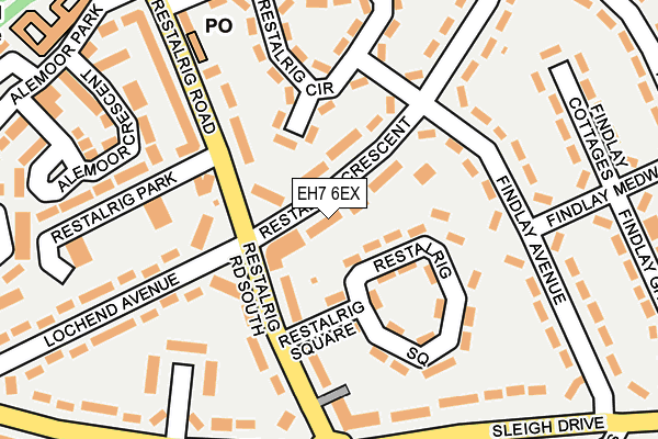 EH7 6EX map - OS OpenMap – Local (Ordnance Survey)