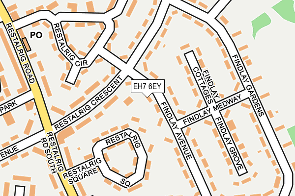 EH7 6EY map - OS OpenMap – Local (Ordnance Survey)