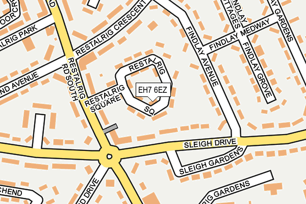 EH7 6EZ map - OS OpenMap – Local (Ordnance Survey)