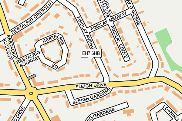 EH7 6HB map - OS OpenMap – Local (Ordnance Survey)