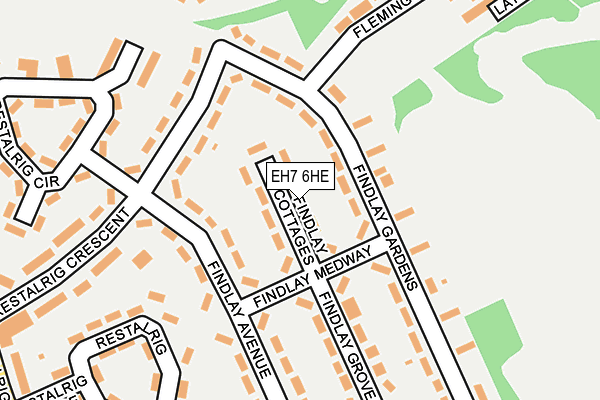 EH7 6HE map - OS OpenMap – Local (Ordnance Survey)