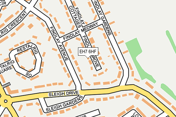 EH7 6HF map - OS OpenMap – Local (Ordnance Survey)