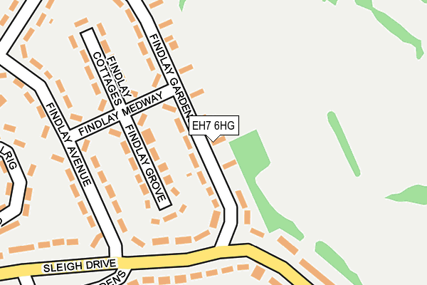 EH7 6HG map - OS OpenMap – Local (Ordnance Survey)