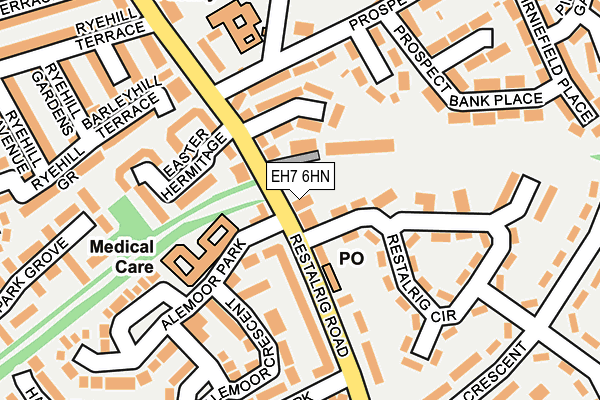 EH7 6HN map - OS OpenMap – Local (Ordnance Survey)