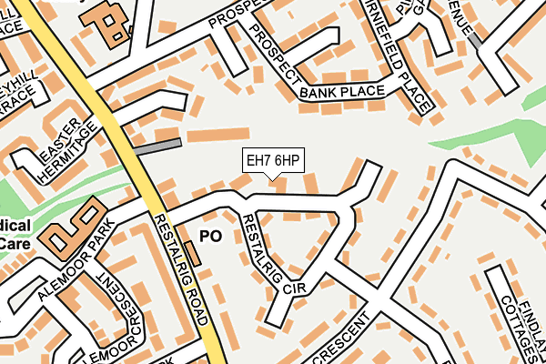 EH7 6HP map - OS OpenMap – Local (Ordnance Survey)