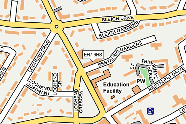 EH7 6HS map - OS OpenMap – Local (Ordnance Survey)