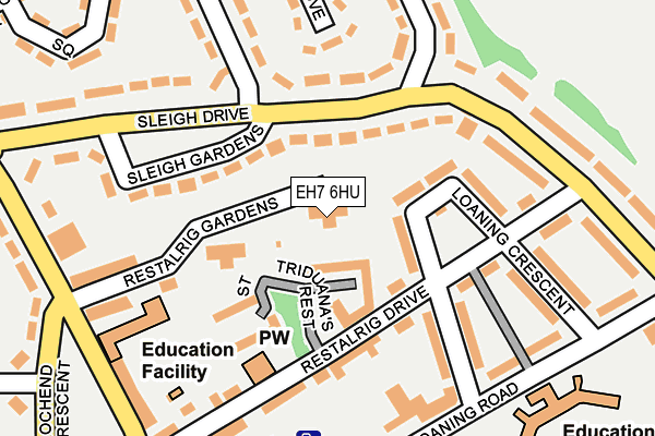 EH7 6HU map - OS OpenMap – Local (Ordnance Survey)