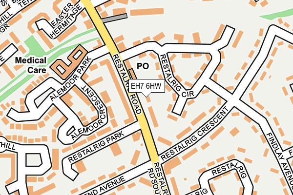 EH7 6HW map - OS OpenMap – Local (Ordnance Survey)