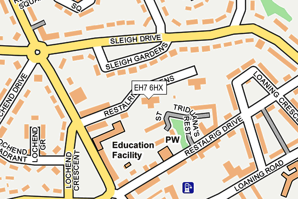 EH7 6HX map - OS OpenMap – Local (Ordnance Survey)