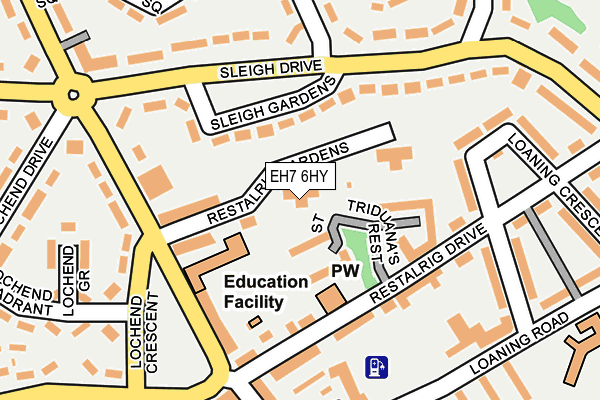 EH7 6HY map - OS OpenMap – Local (Ordnance Survey)