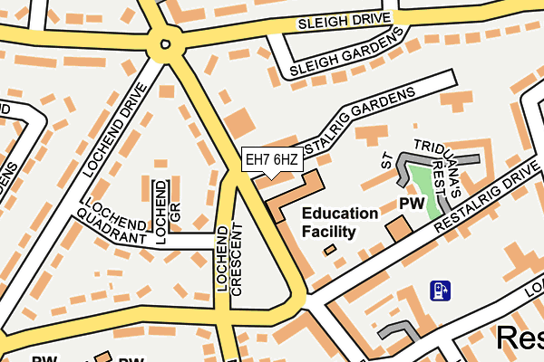 EH7 6HZ map - OS OpenMap – Local (Ordnance Survey)