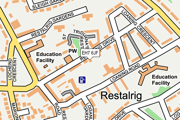 EH7 6JF map - OS OpenMap – Local (Ordnance Survey)