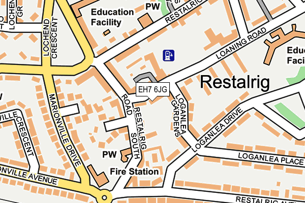 EH7 6JG map - OS OpenMap – Local (Ordnance Survey)