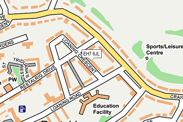 EH7 6JL map - OS OpenMap – Local (Ordnance Survey)