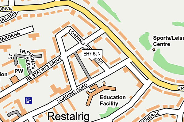 EH7 6JN map - OS OpenMap – Local (Ordnance Survey)