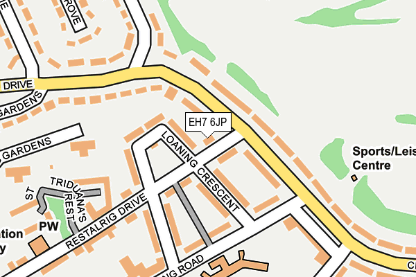EH7 6JP map - OS OpenMap – Local (Ordnance Survey)