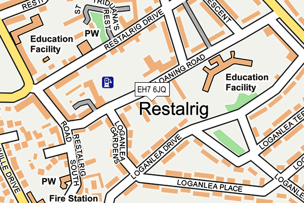 EH7 6JQ map - OS OpenMap – Local (Ordnance Survey)