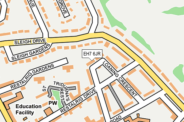 EH7 6JR map - OS OpenMap – Local (Ordnance Survey)