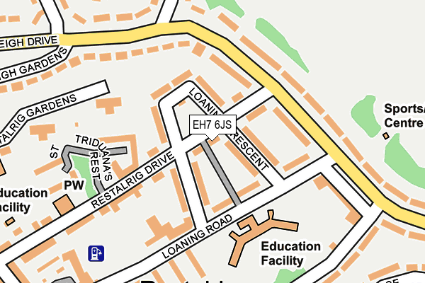 EH7 6JS map - OS OpenMap – Local (Ordnance Survey)