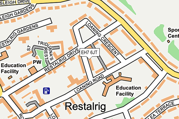 EH7 6JT map - OS OpenMap – Local (Ordnance Survey)