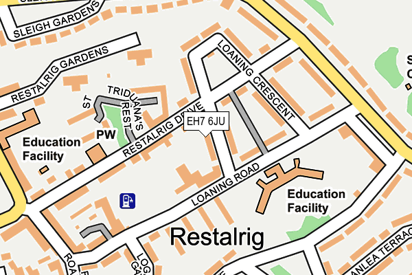 EH7 6JU map - OS OpenMap – Local (Ordnance Survey)