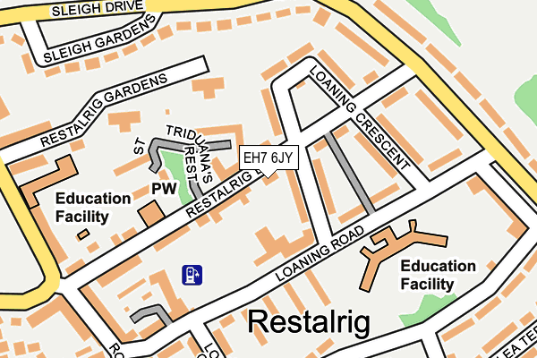 EH7 6JY map - OS OpenMap – Local (Ordnance Survey)