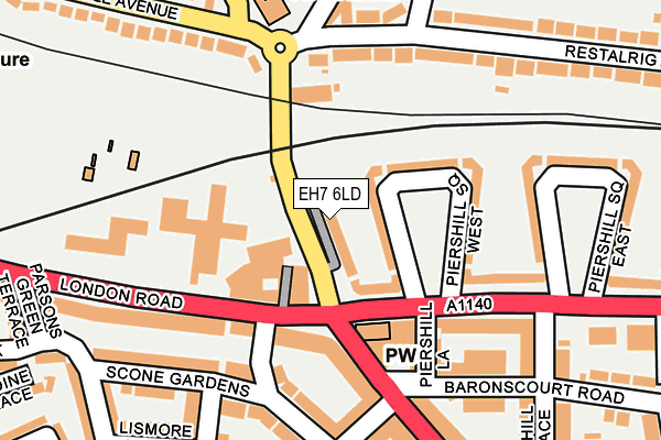 EH7 6LD map - OS OpenMap – Local (Ordnance Survey)